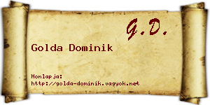 Golda Dominik névjegykártya